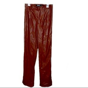 MISSGUIDED Brown Polyester Straight Jeans